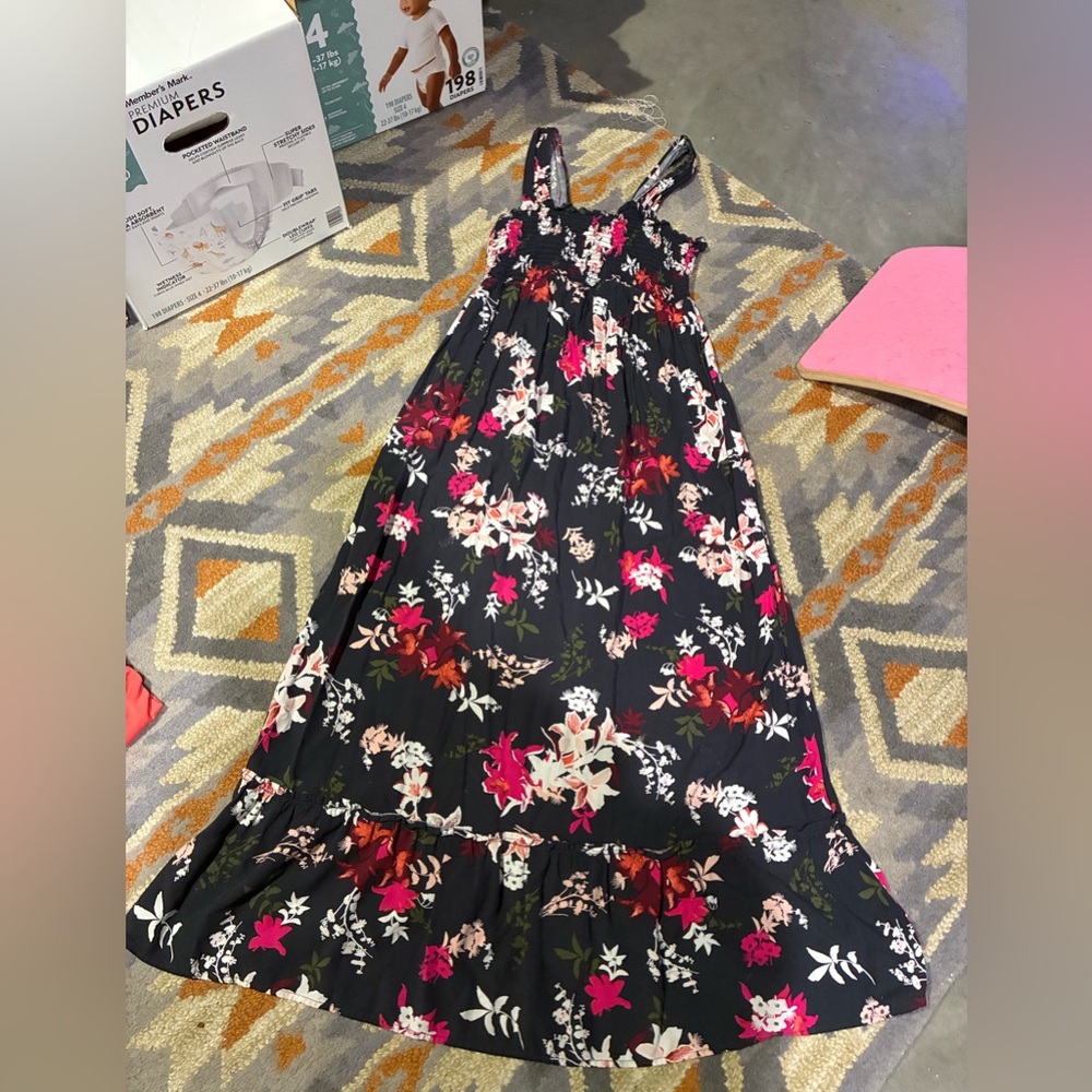 Black floral Maternity dress. Size medium